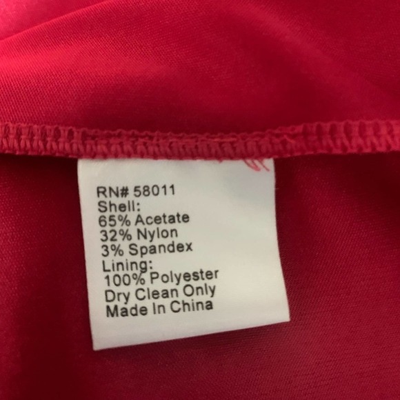 David Meister Red Shiny Cinched Mini Dress Size 6 - Picture 7 of 7